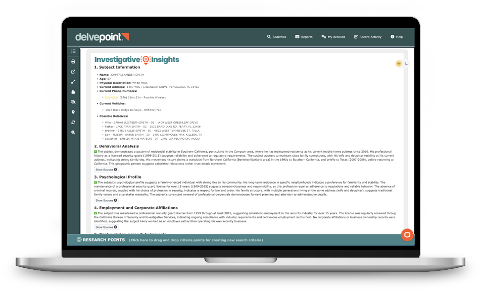 Delvepoint Investigative Insights